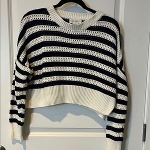 Jessica Simpson Navy and Cream Striped Sweater